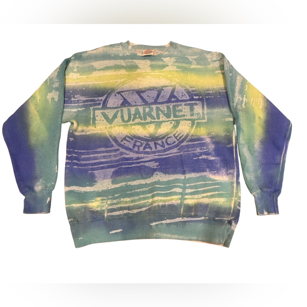 Vintage Vuarnet France Abstract Graphic Sweatshirt | 90s Euro Sportswear size M